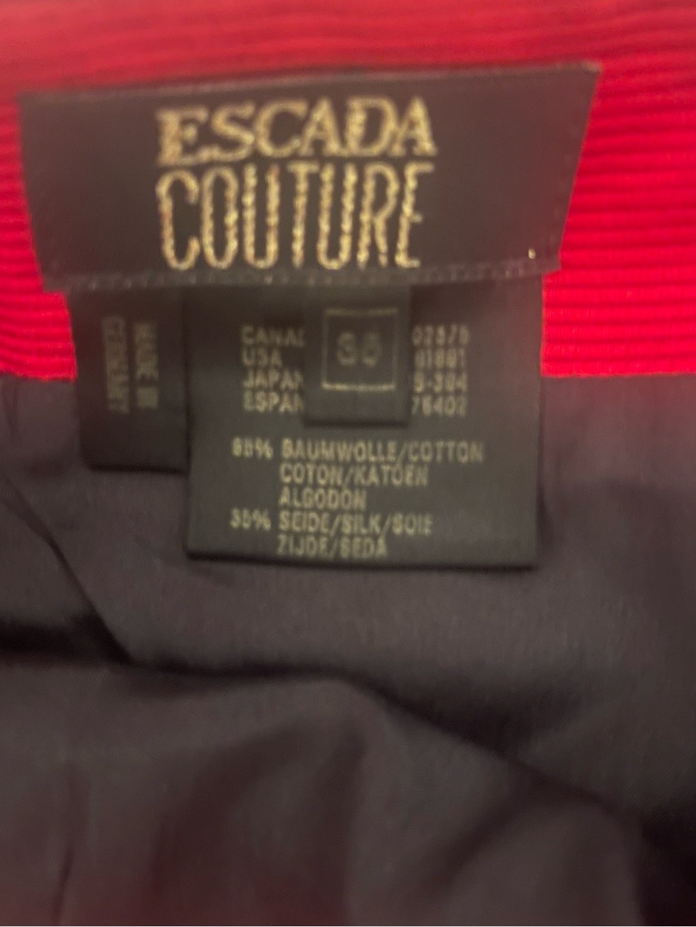 Escada Vibrant Red Mini Skirt with Gold Button Detail - Picture 7 of 11